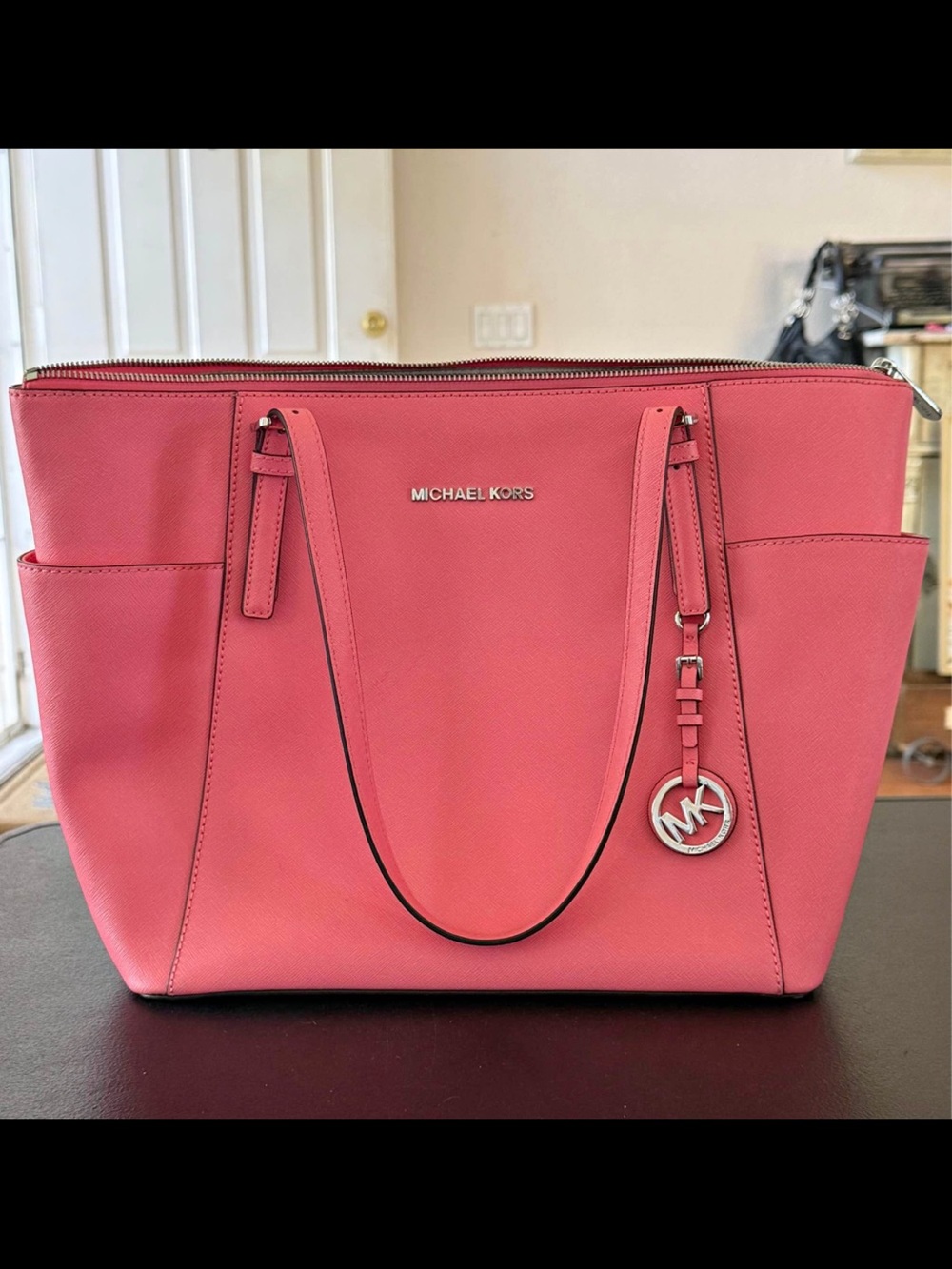 Michael Kors Coral Pink Saffiano Leather Tote